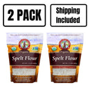Organic Spelt Flour | Pack of 2 | 1.5 lb | Non-GMO | Shipping Included | Grain Place Foods
