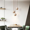 Spherical Cassia Travertine Pendant Light