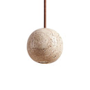 Spherical Cassia Travertine Pendant Light