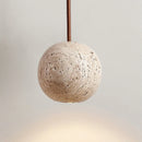 Spherical Cassia Travertine Pendant Light