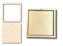 Unfinished Wood 2 Layer Square Shadowbox Shape | DIY Craft Cutout | up to 46" DIY