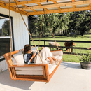 Amish Casual Malvern Porch Swing Bed, 6 Ft Cedar with Clearcoat