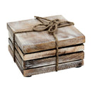 Mascot Hardware Wooden Square 4 pieces Coaster Set