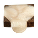 Mascot Hardware Frosted Timber Corner 1-1/2 in. (38 mm) Peach & Brown Corner Cabinet Knob