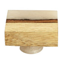 Mascot Hardware Frosted Straight Timber 1-7/11 in.  42 X 32mm White Resin Straight Knob
