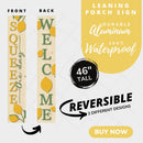 Summer Lemon Porch Leaner Welcome Sign