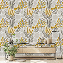 Elegant Yellow Flowers Wallpaper Tasteful