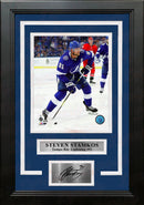 Steven Stamkos in Action Tampa Bay Lightning 8" x 10" Framed Hockey Photo with Engraved Autograph