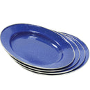 Stansport Deluxe 24-Piece Enamel Camping Tableware Set