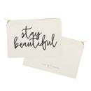 Stay Beautiful Cotton Canvas Cosmetic Bag