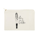 Stay Golden Cotton Canvas Cosmetic Bag
