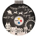 Pittsburgh Steelers 12" Christmas Village Wall Art Wood Sign