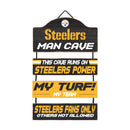 Pittsburgh Steelers Wooden Man Cave Sign
