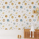 Celestial Space Wallpaper for Nursery Room