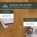 American Oak Lexington by Steller Floors - 3/4" Solid Wood Floating System & Free Shipping