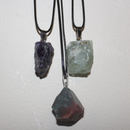 Raw chunky crystal necklace | Natural healing stone pendant