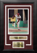 Steve Carlton in Action Philadelphia Phillies 8" x 10" Framed Baseball Photo with Engraved Autograph