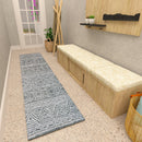 Premium Hand-Tufted Rug Made of 100% Wool  - Still River Grey - 2x8 Feet