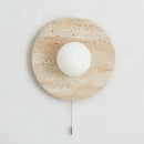 Stone Lunar Eclipse Travertine Wall Light
