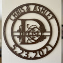 Custom Metal Wall Art - Personalized Split Letter Name Sign
