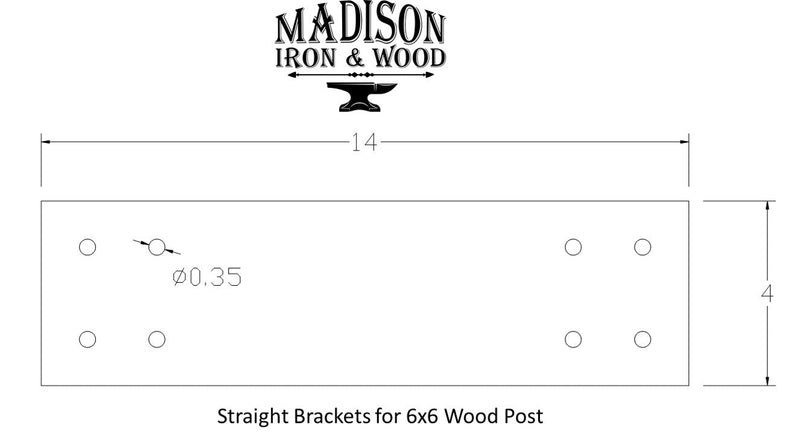 Industrial Style Brackets for 6x6 Dimensional Lumber