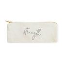 Strength Cotton Canvas Pencil Case and Travel Pouch