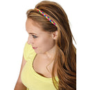 3 Pack Single Pom Braid In the Pink | Nylon Headband Hair Accessory