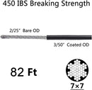 SLGC02 String Light Hanging Cable Kit 165 FT, Nylon Coated 304 Stainless Steel Guide Wire and Accessories for Outdoor Bistro String Lights