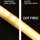 SLD01 Dotless Linear LED Strip Lights Low Voltage FCOB 8mm DC12V Tape Light