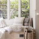 Merino Wool Striped Throw Pillow