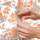 Peel and Stick Wallpaper - Summer House / Coral
