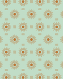 Sun Rays Wallpaper, mint and orange