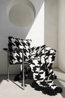 Houndstooth Pom Pom Throw