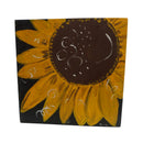 Sunflower Painting | 11 X 11 | Old Wood Canvas | The Painted Attic