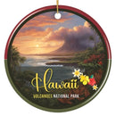 Hawaii Volcanoes National Park Retro Style Ornament, Hawaii USA Tourist Attraction and Gift