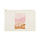 Sunrise Sunburn Sunset Repeat Cotton Canvas Cosmetic Bag