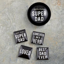 Super Dad Square Glass Magnet Set | In Gift Box