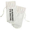 Surprise, I'm Drunk! Cotton Canvas Wine Bag