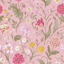 Stylish Pink Floral Wallpaper Tasteful