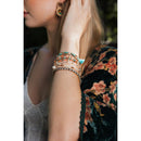 Sweet Pastel Studded Beads Stack of 9 Layering Bracelets | Beads and Studs Bohemian Inspired Jewelry