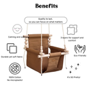 Organic Cotton Indoor High Back Baby & Toddler Swing-Toffee