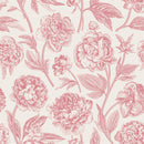 Pink Peonies Contours Wallpaper