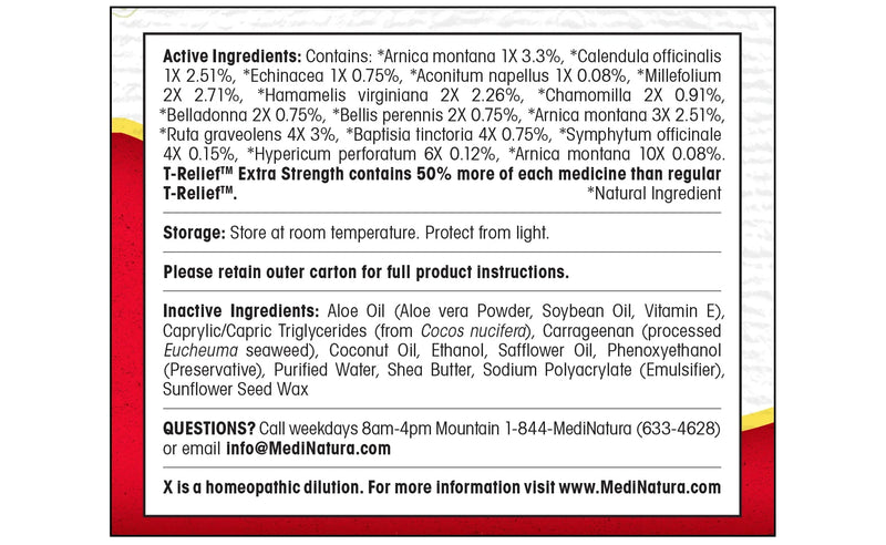 T-Relief MediNatura Pain Relief Cream Extra Strength  - 8 Oz