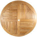 Naples Natural Teak Outdoor Foldable Round Dining Table - 47"