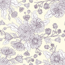 Beige Floral Wallpaper