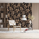 Dark Wallpaper with Dried Leaves