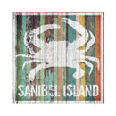 Sanibel Island Crab Orange Boards | Real Wood Art Print