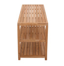 Savannah Natural Teak Shower and Spa/Bathroom/Outdoor - Storage Bench with Shelves- 28" or 40"