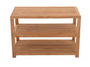 Savannah Natural Teak Shower and Spa/Bathroom/Outdoor - Storage Bench with Shelves- 28" or 40"
