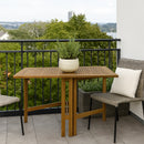 Naples Natural Teak Rectangular Dual Folding Balcony Table - 51"